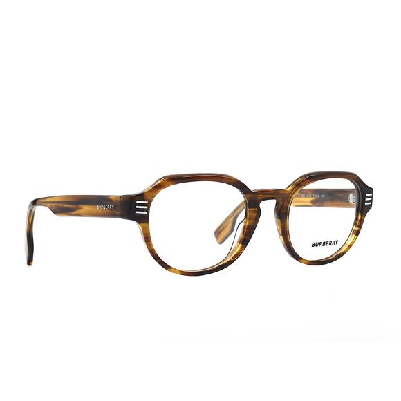 NEW BURBERRY BE2386 4096 BROWN STRIPED AUTHENTIC UNISEX EYEGLASSES FRAME - Picture 1 of 14